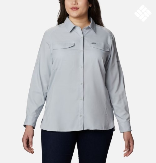 Columbia Silver Ridge Lite Long Sleeve Skjorte Dame Lyse Grå | Plus Size 28645T